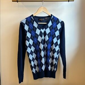 Ben Sherman men’s S argyle sweater. Cotton/wool